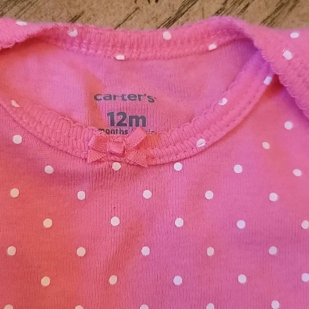 12 month girls Carters long sleeve onsie and pants